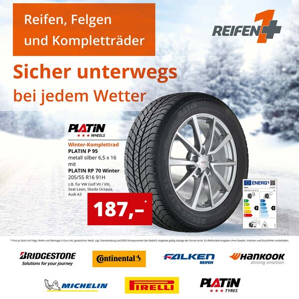 Der aktuelle Reifen1+ Winter&shy;prospekt